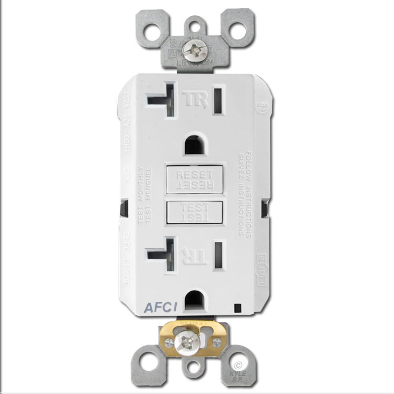 Leviton Arc Fault Outlet 20A Tamper Resistant Decora - White
