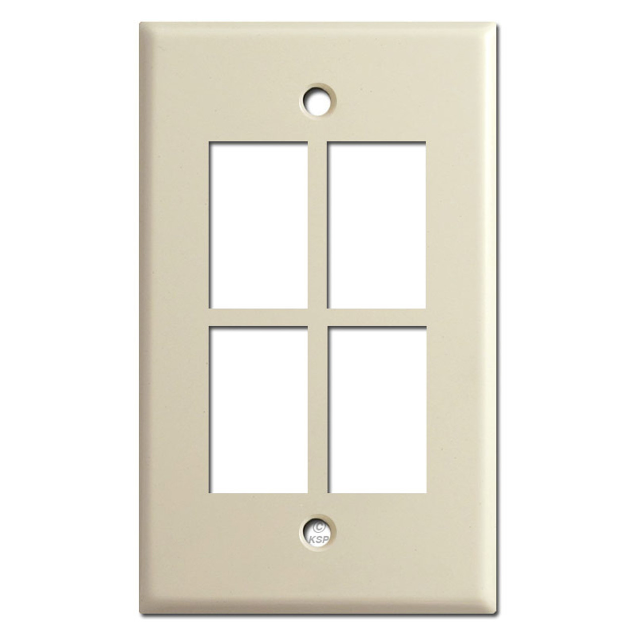 New Style 4-Button GE Low Voltage Light Switch Cover - Ivory