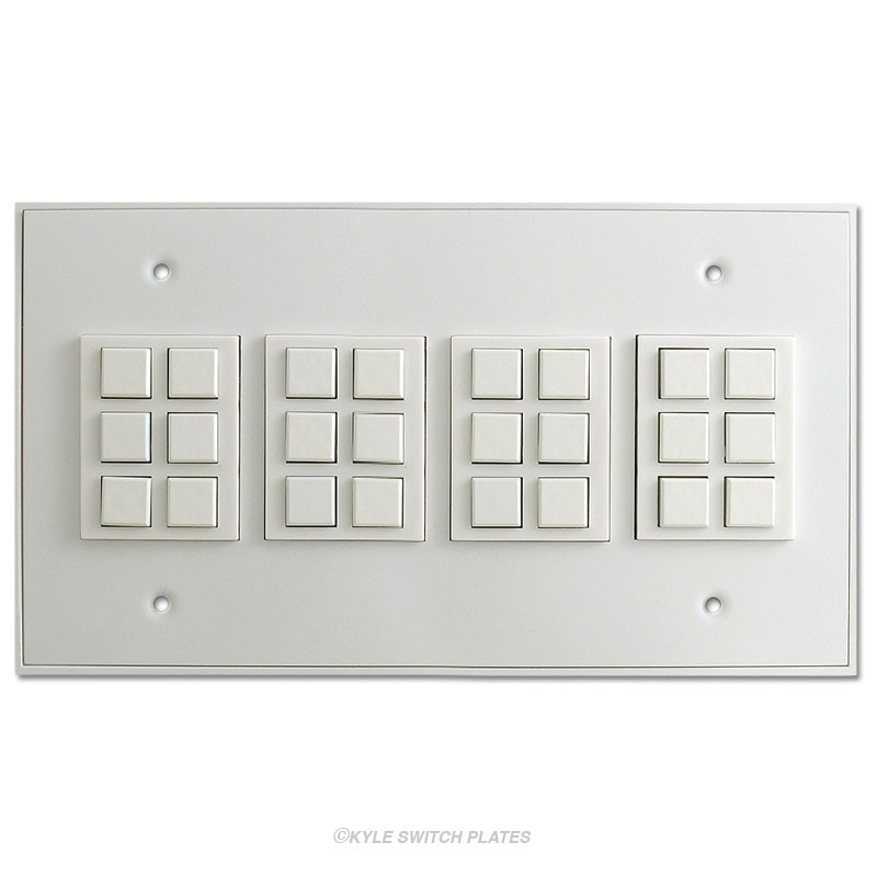 Touch Plate Classic 24 Button Low Voltage Light Switch - White