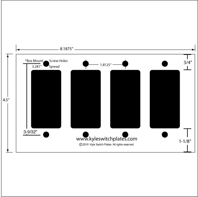 Meadows 2-Gang Rocker Light Switch Wall Plate