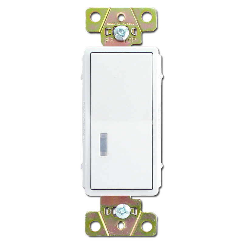 White 20A Pilot Light Decorator Rocker Switch Pass & Seymour 2629