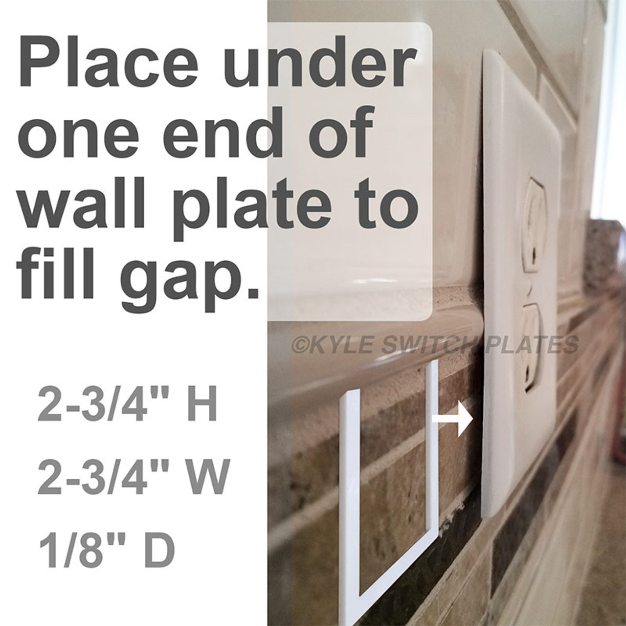 Gap Filler Wall Plate Depth Extender Ring - Adorne 1 Gang