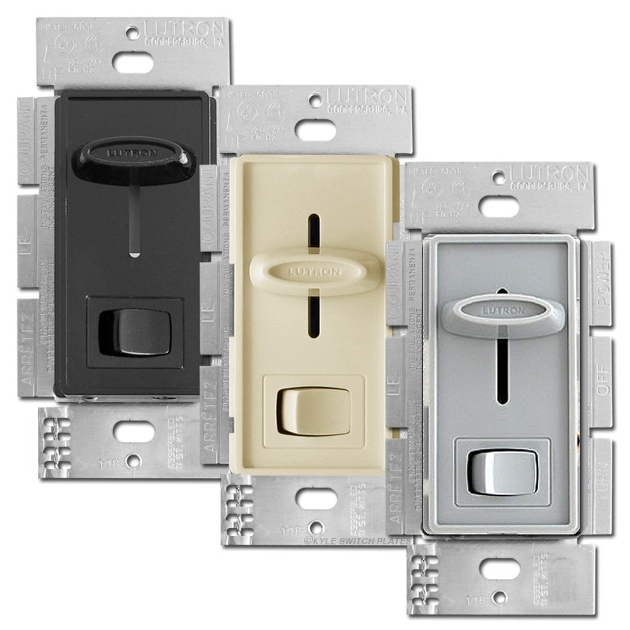 Lutron CFL LED Slide Dimmers, On Off Switch SCL-153P