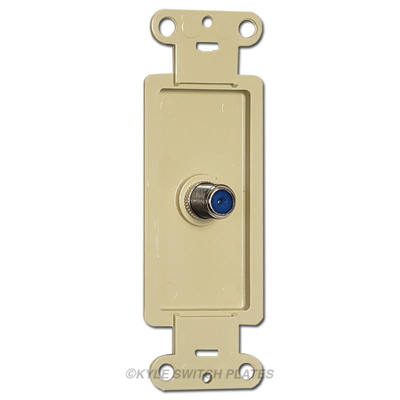 WALLアクセサリー Gray Wall Plate Insert with Decora Cable Coaxial Jack