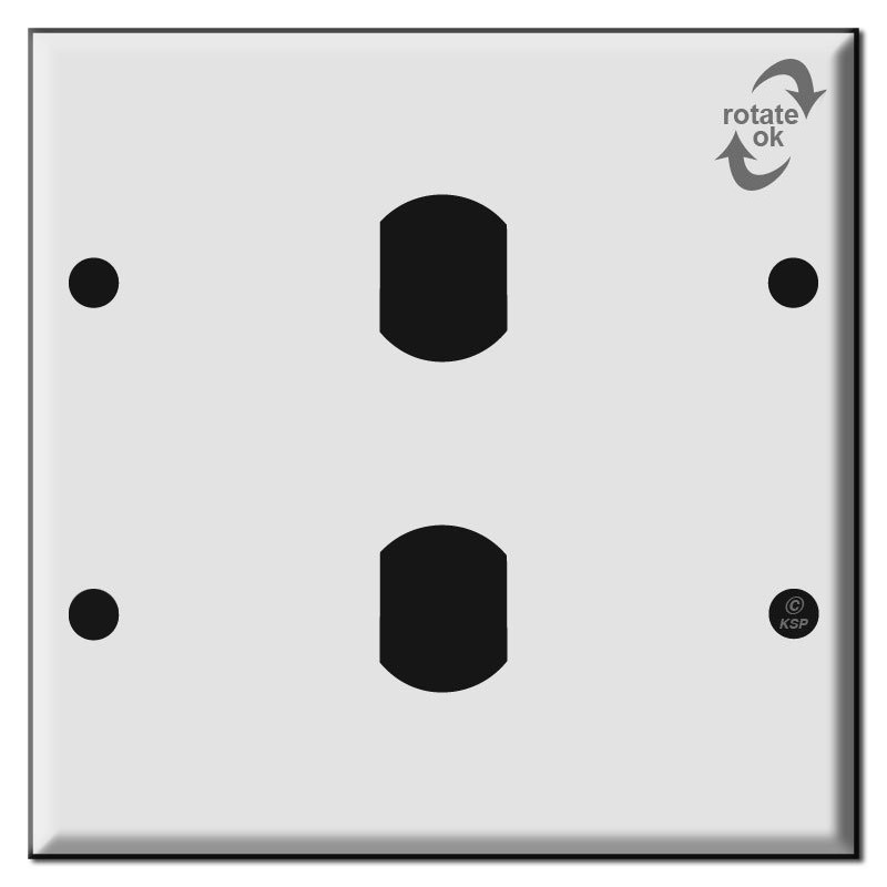 Classic Accents Stamped Steel Wall Plate - Satin Nickel, 1-Gang With 2 Despard Openings