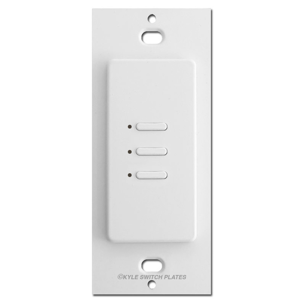 Touch Plate Ultra 3 Button LED Low Voltage Light Switch White