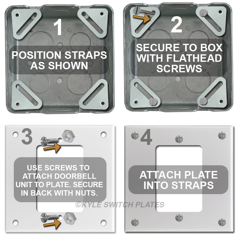 Specialty Doorbell Intercom Speaker Cover 2-Gang Mount