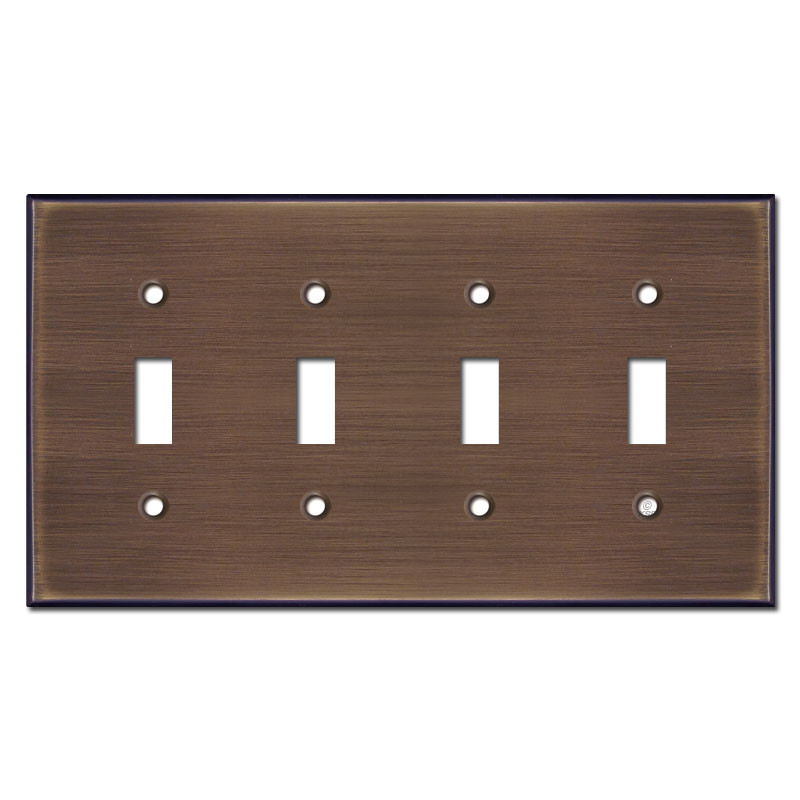 4 Toggle Light Switch Cover Bronze