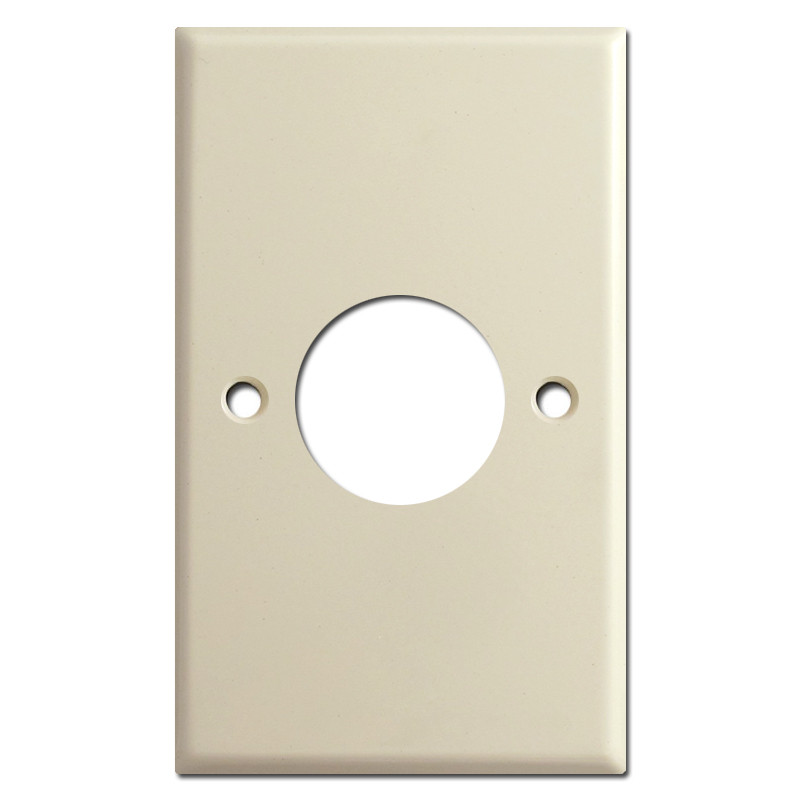 Vintage 11/4'' Dia. Phone Jack Cover 17/8'' Horizontal Screws Ivory