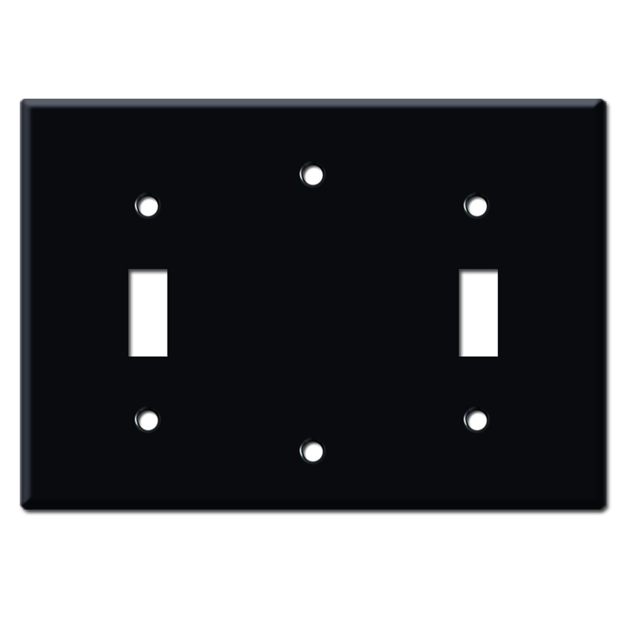 Toggle Blank Electrical Trim Plate - Black Kyle Switch Plates