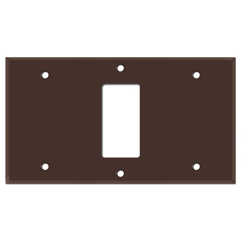 8'' Wide 1 Rocker Switch Cover Plate - Brown | Kyle Switch Plates