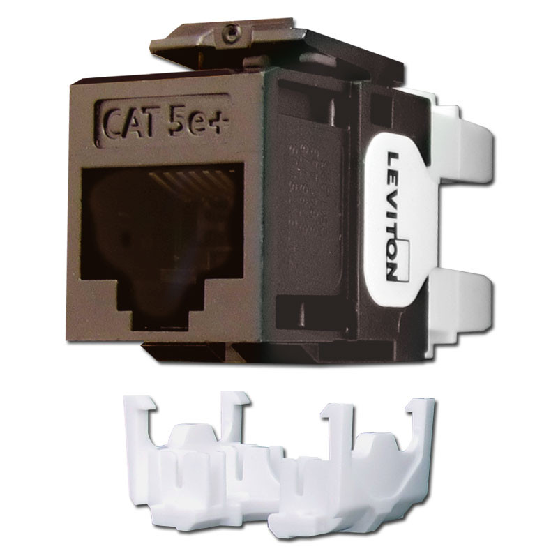 Leviton Brown GigaMax 5e+ Ethernet Jack | Kyle Switch Plates