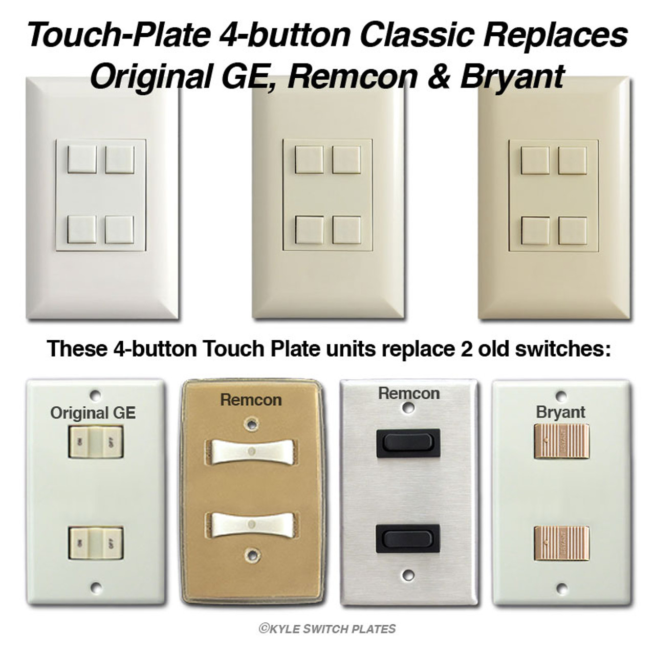 GE 2-Switch Low Voltage Classic Replacement Unit - 2 ON/OFF Pairs