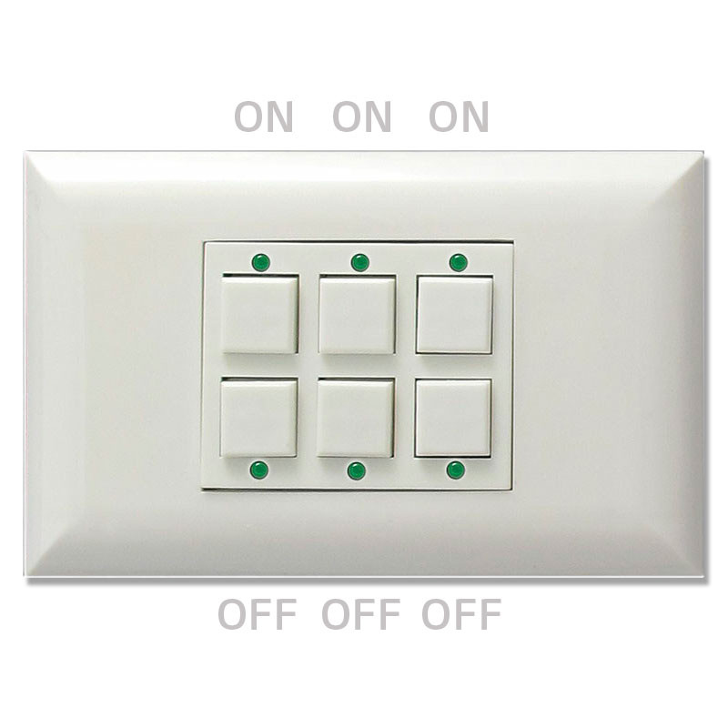 GE Low Voltage 3-Pilot Light Switch Replacement Unit - ON/OFF Pairs
