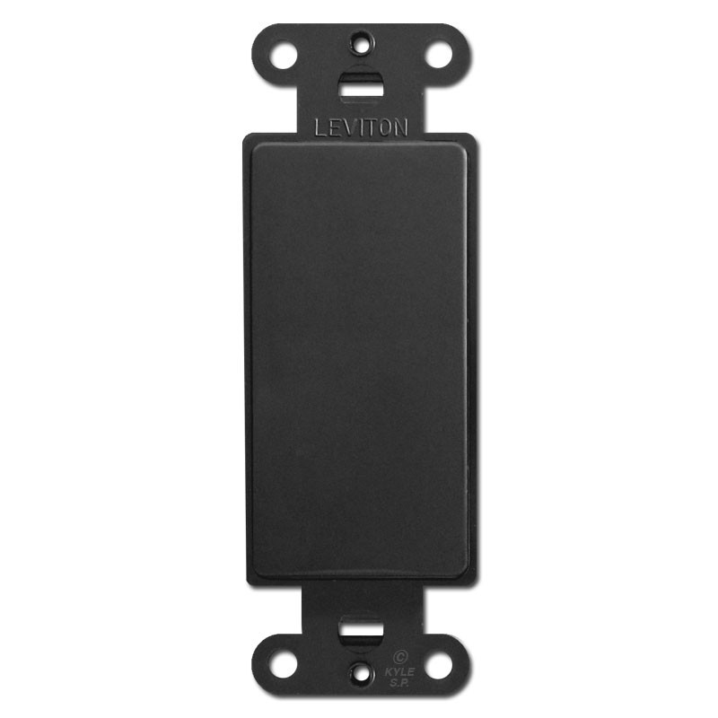 Black Decora Rocker to Blank Switch Plate Filler