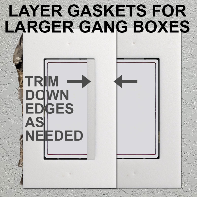 Energy Saving Insulating Gaskets for Outlet Cover Plates Bulk Pack