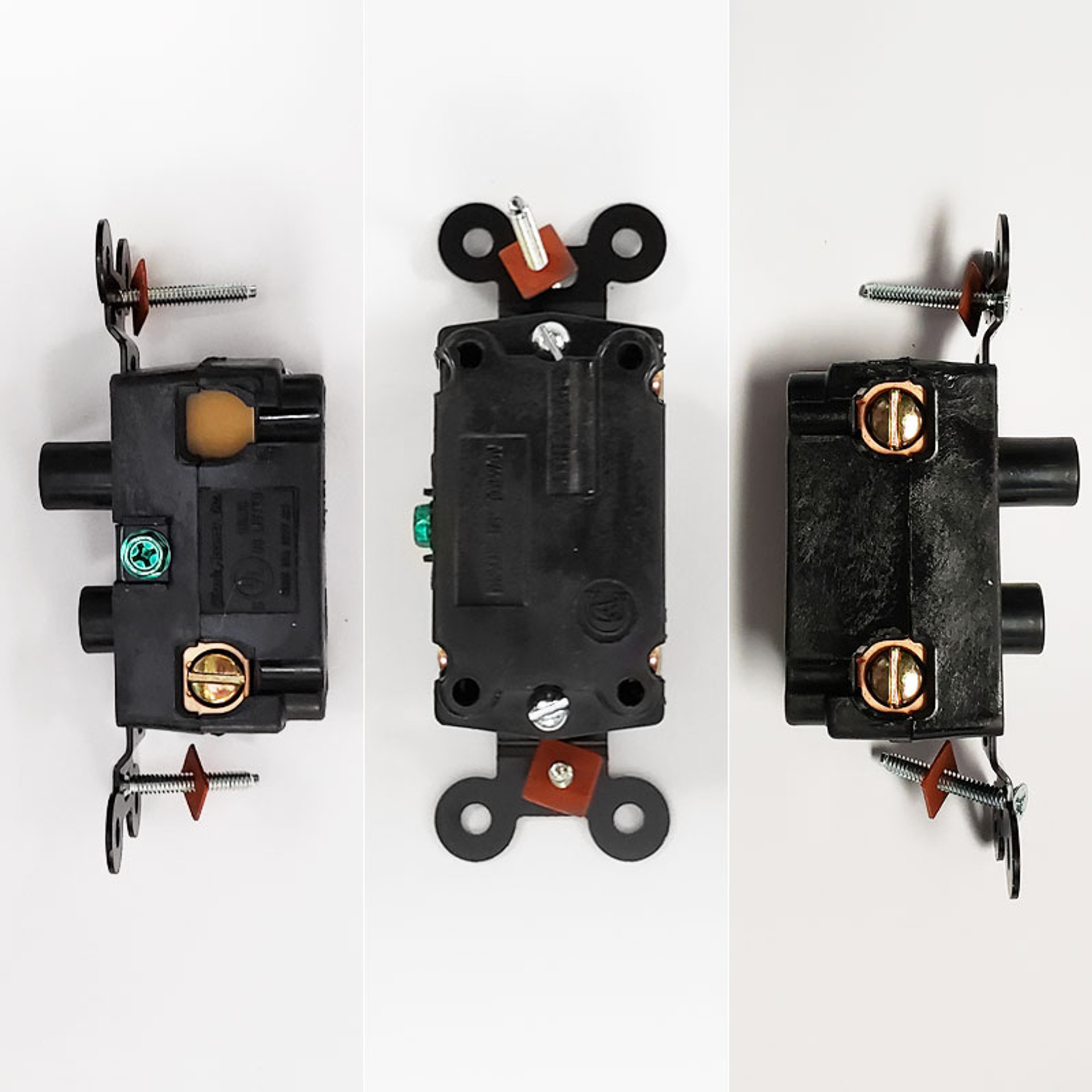 Black Antique Reproduction 3 Way Push Button Light Switches