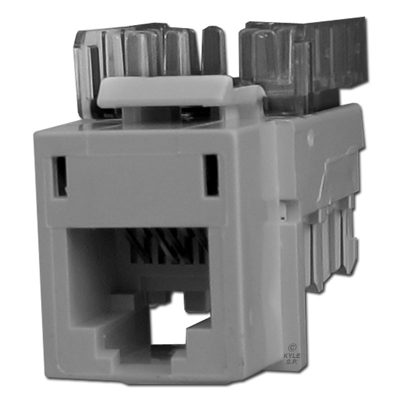 Hubbell 6Pin Telephone Jack USOC for Modular Frames HXJU