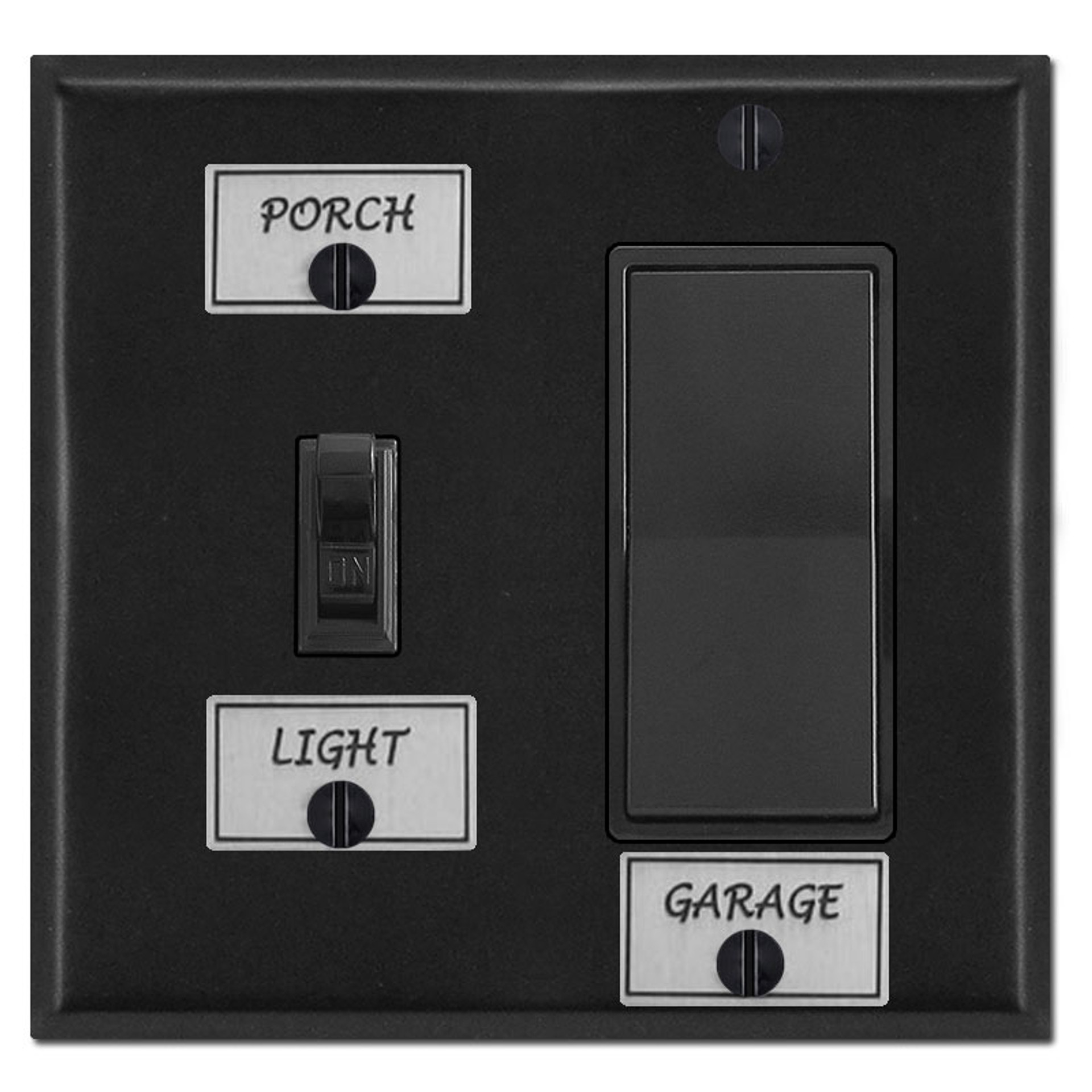 Silver Switch ID Labels for Light Switchplate Covers