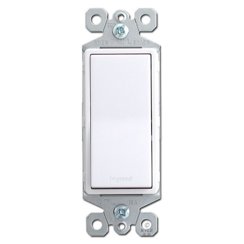 White Rocker Switch 15 Amp | Kyle Switch Plates