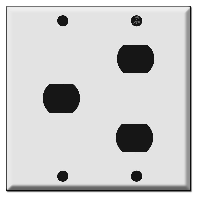 2 Gang Two Stacked Despard Switch Plate for 4 Tandem Devices