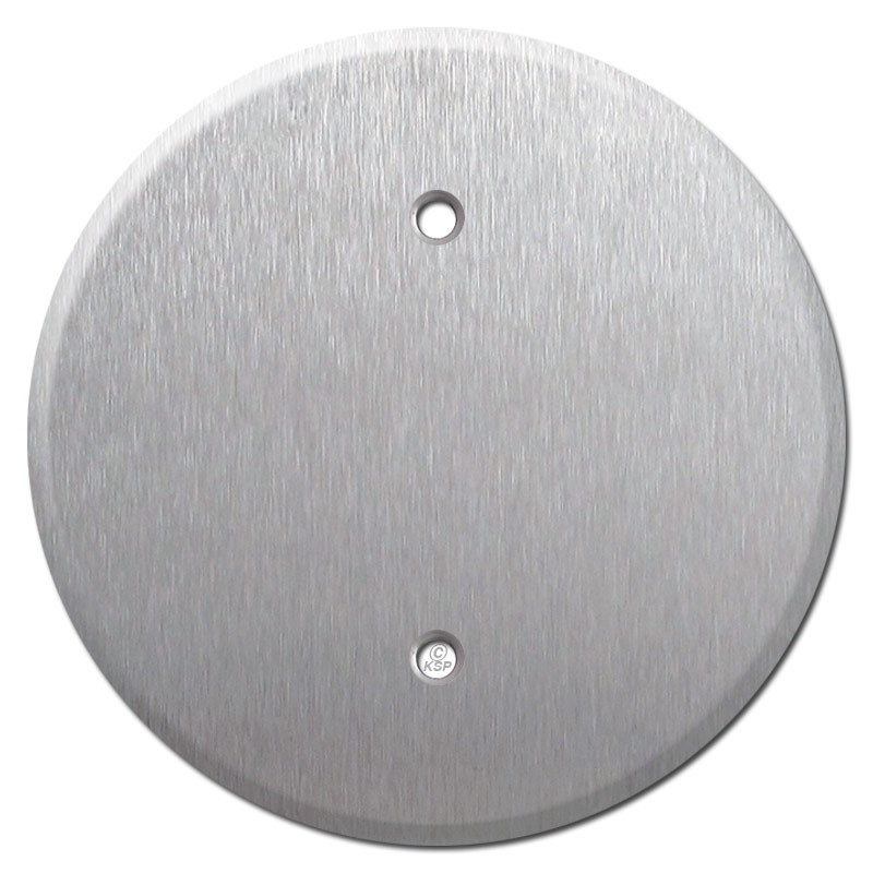 Round Blank Ceiling Outlet Covers for 4'' Box Satin Stainless Steel