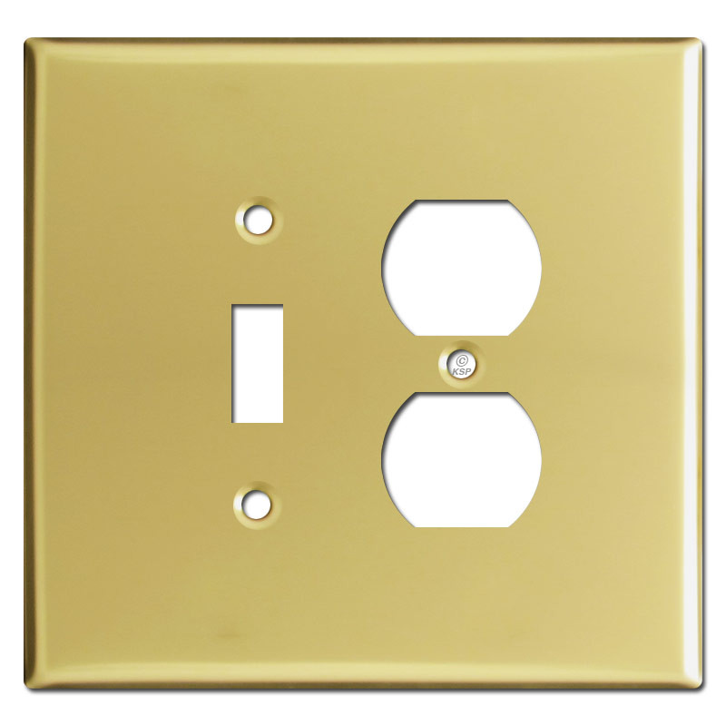 Polished Brass Jumbo Wall Plate Covers