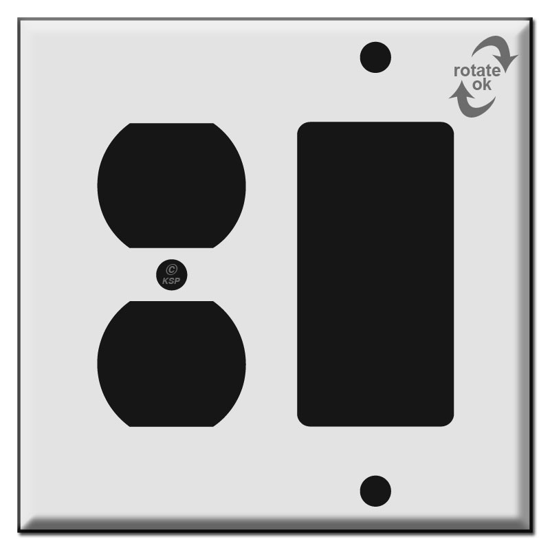 1 GFCI Rocker 1 Outlet Cover Plates Gray