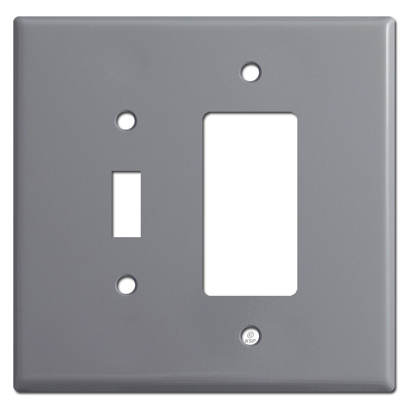 Gray Oversized Light Switch Covers Jumbo Wall Plates Made in USA