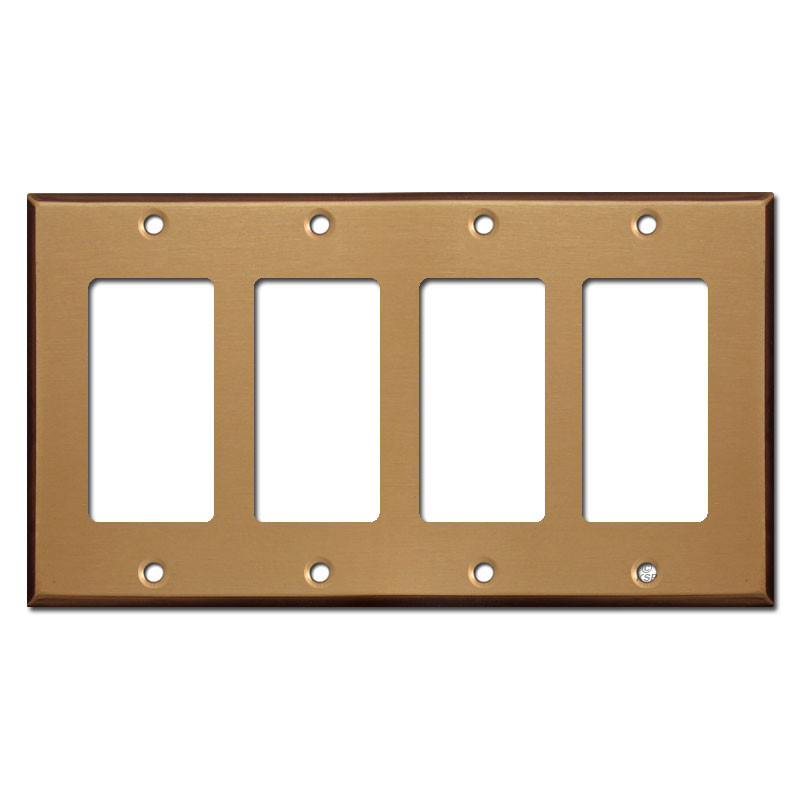 1 GFCI Rocker Wall Switch Plate Satin Bronze