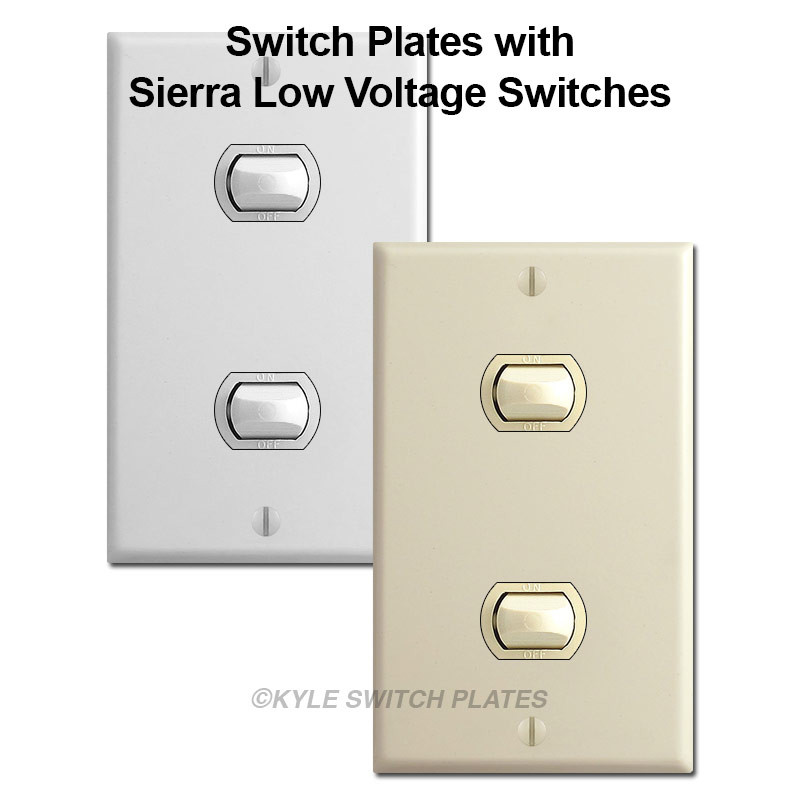 Replacement 2 Stacked Low-Voltage Sierra Trigger Switch Plates