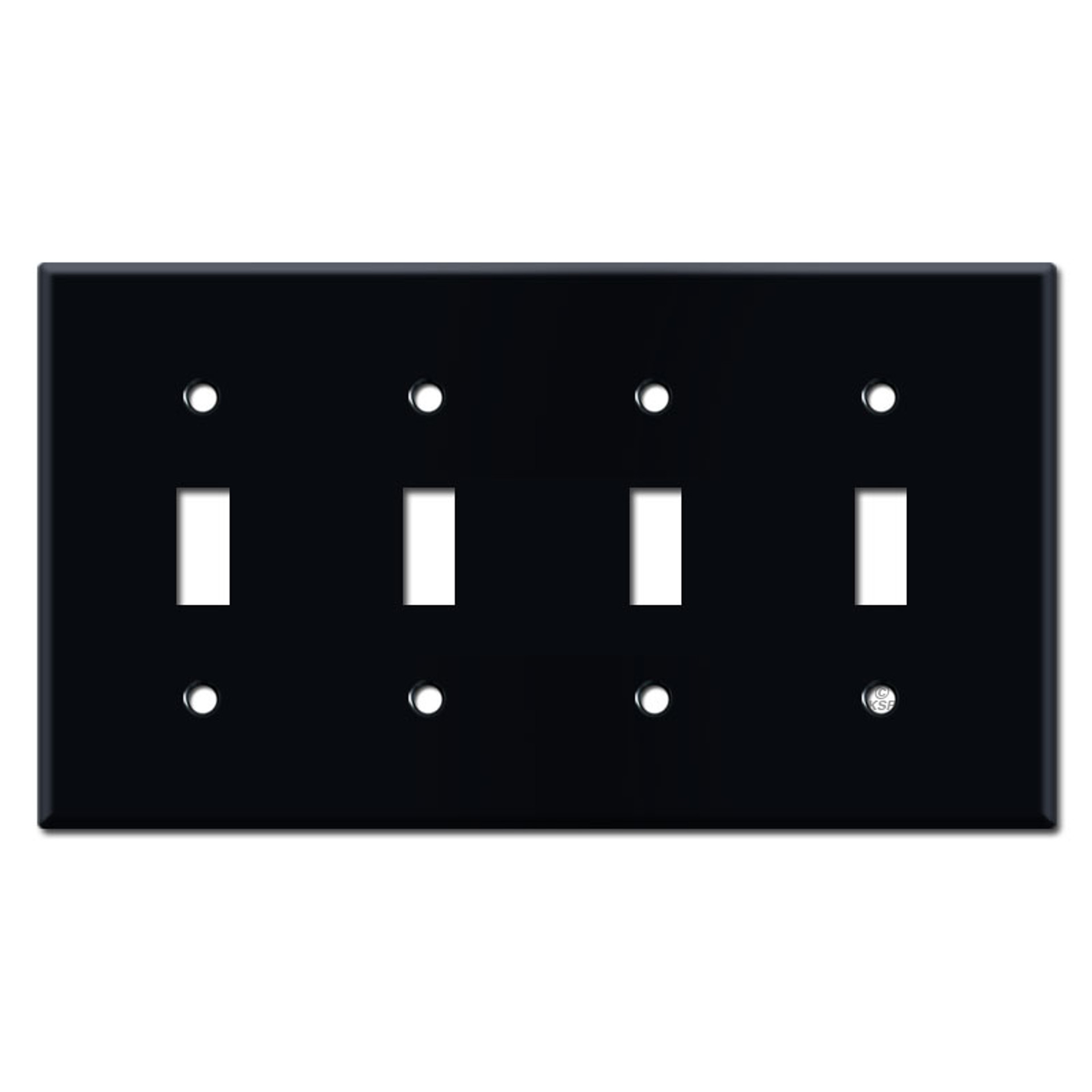 4 Toggle Wall Plates Black Kyle Switch Plates