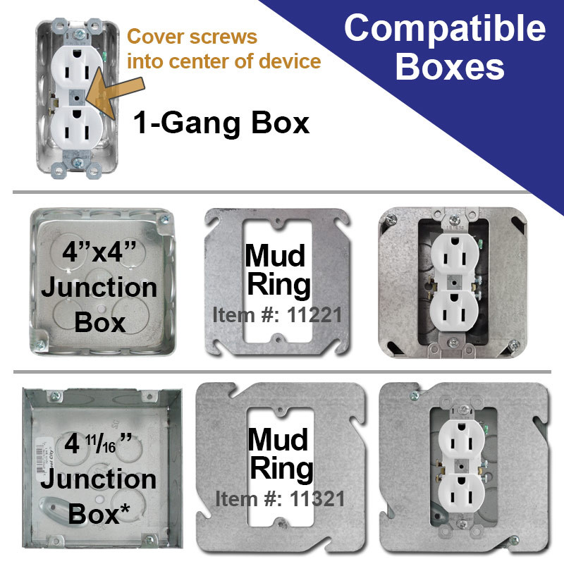 Oversized 2 Gang 1 Centered Outlet Covers Satin Stainless Steel