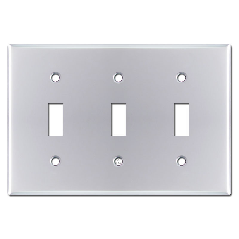 2 Toggle Light Switch Cover Polished Chrome