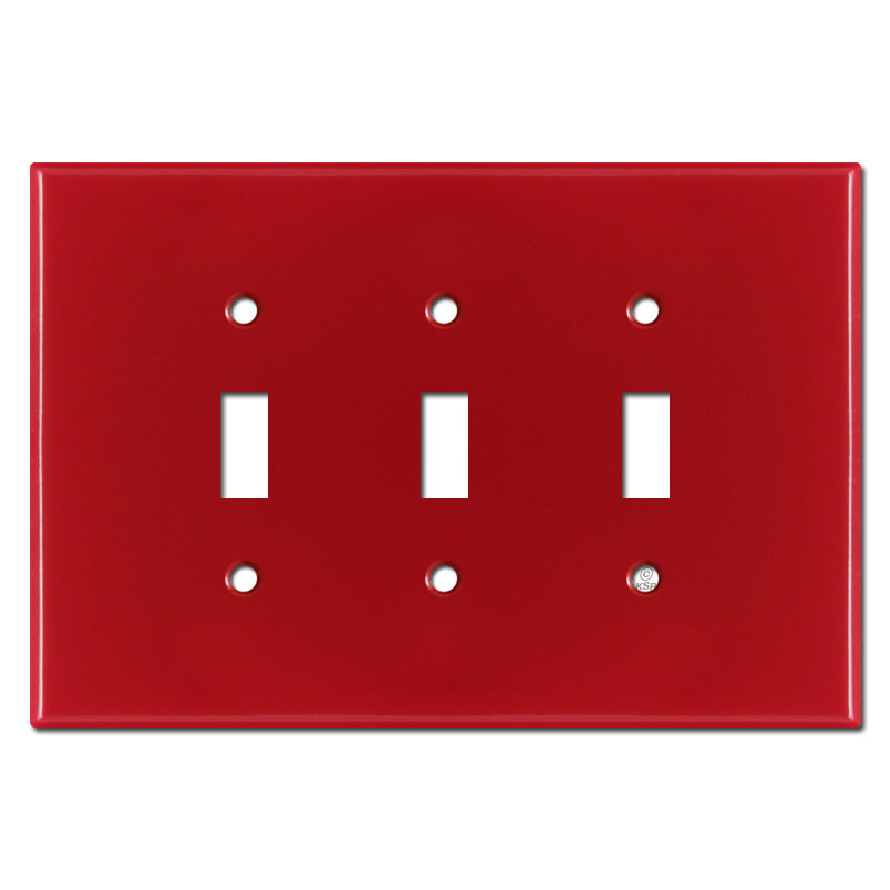 Long Triple Toggle Wall Plate Covers White Wrinkle
