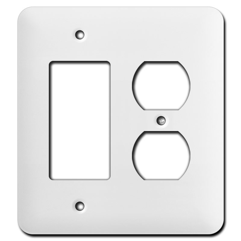 Long Single GFCI Single Duplex Receptacle Wall Plates White