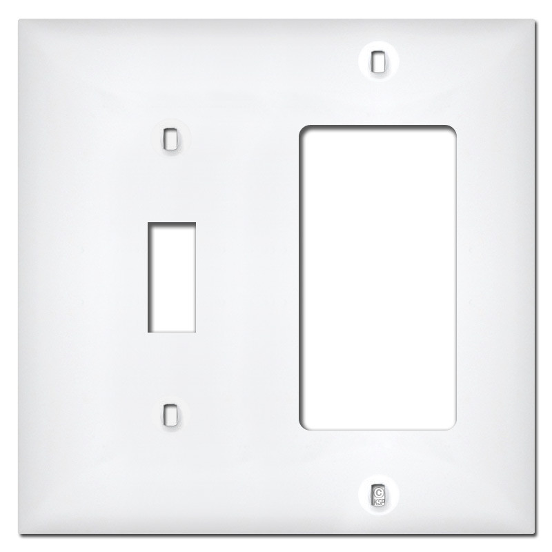 Quality White Plastic Switch Plates Unbreakable, Made in USA
