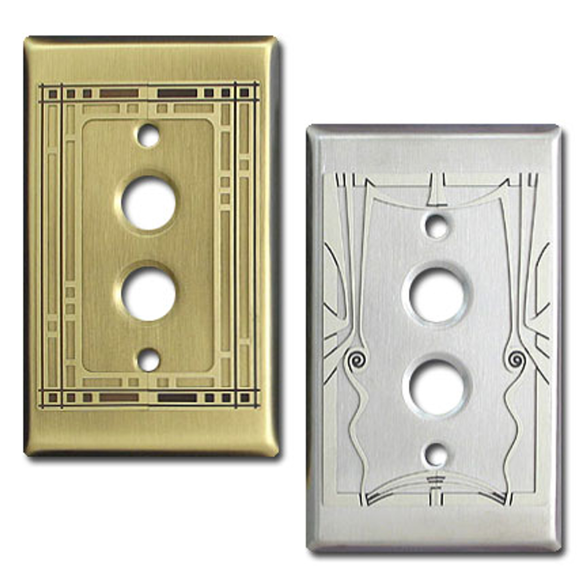 Push Button Decorative Single Light Switchplates
