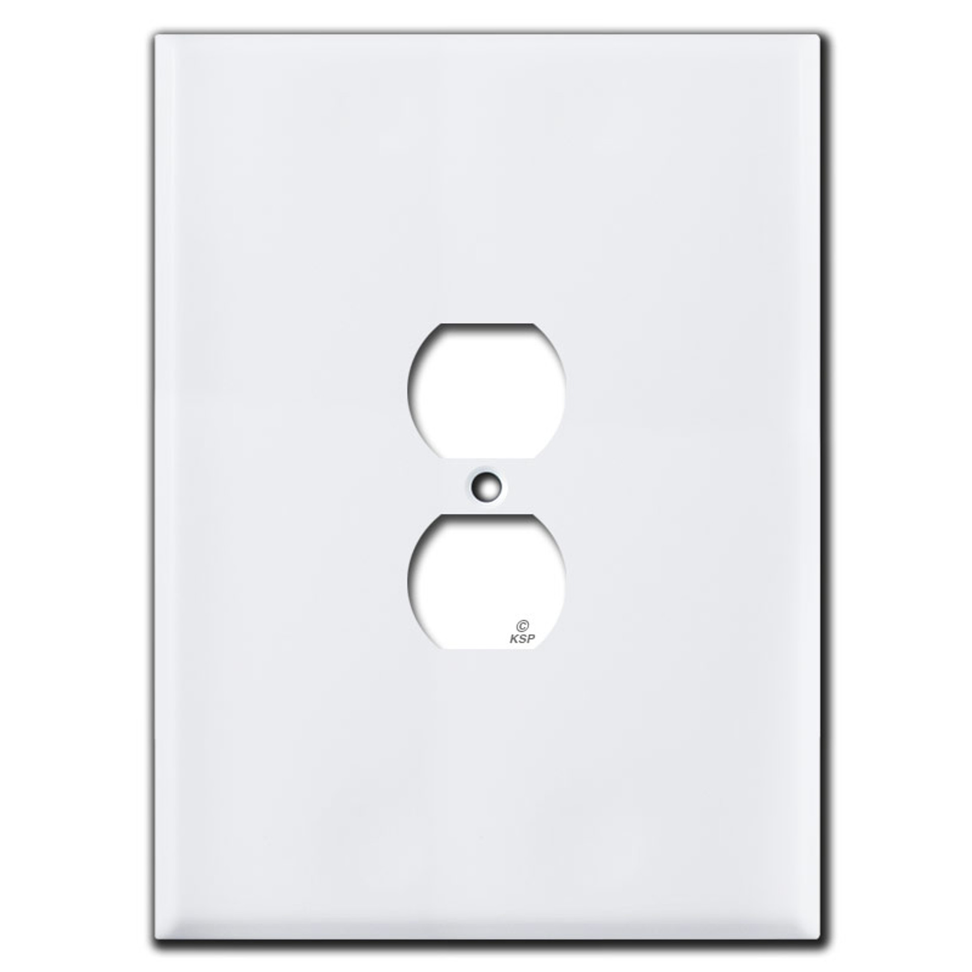 Ultra Oversized Outlet Cover in 7.5'' Tall Size Light Almond