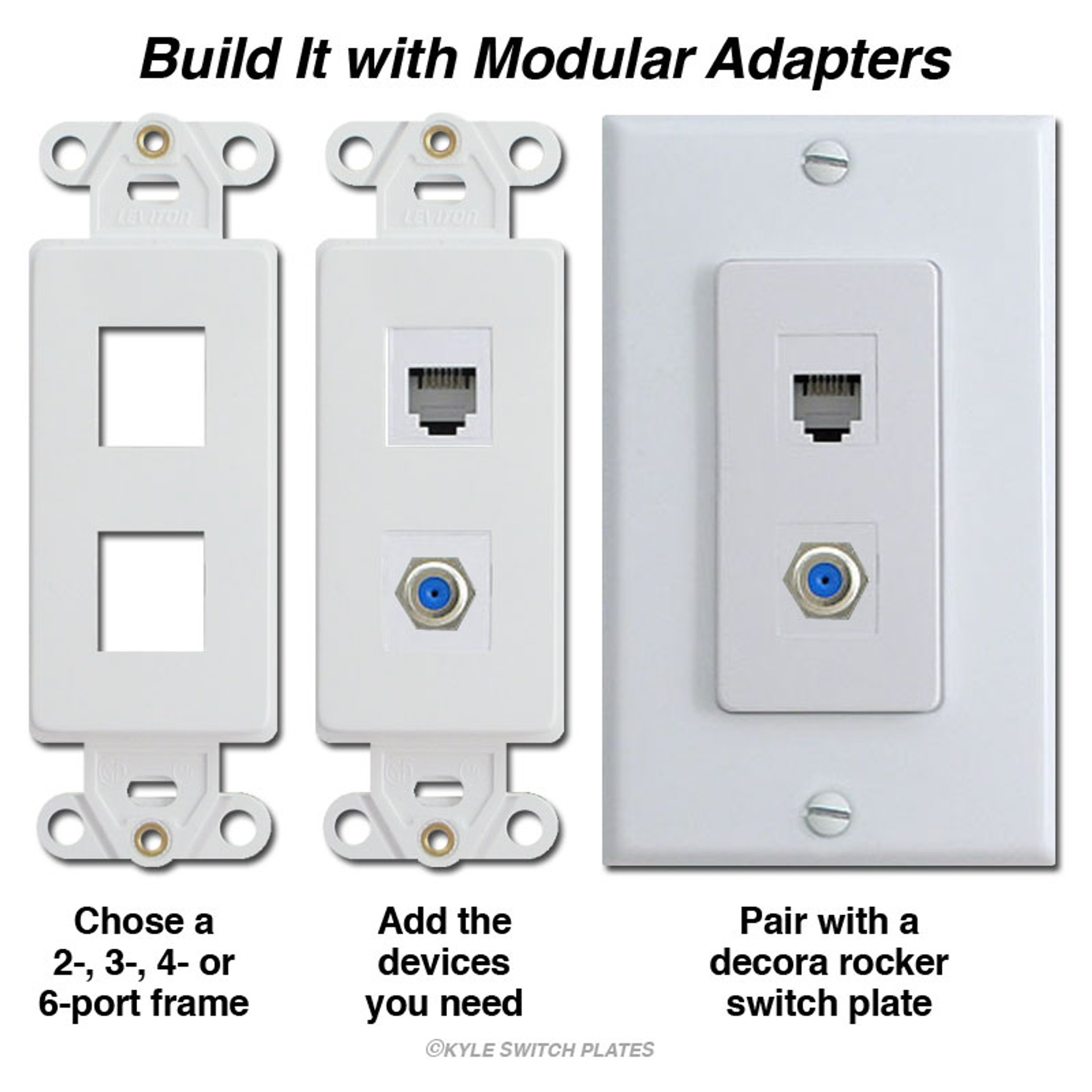 Leviton Cat 6+ Jacks for QuickPort Frames 61110