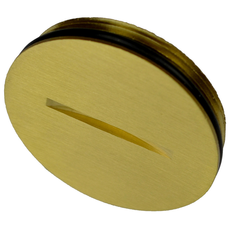 Brass Screw Cap for Recessed Floor Receptacle Cover Allied Moulded