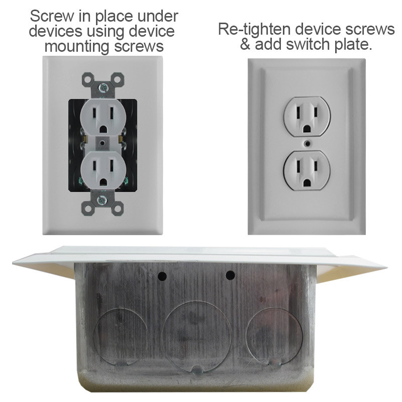 Deep Switch Plate Cover Extender Ring for Shallow Wall Box