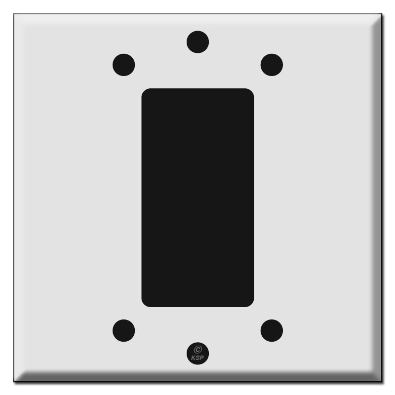 1 Decora Rocker Switch Covers 2Gang Center Mount Kyle Switch Plates