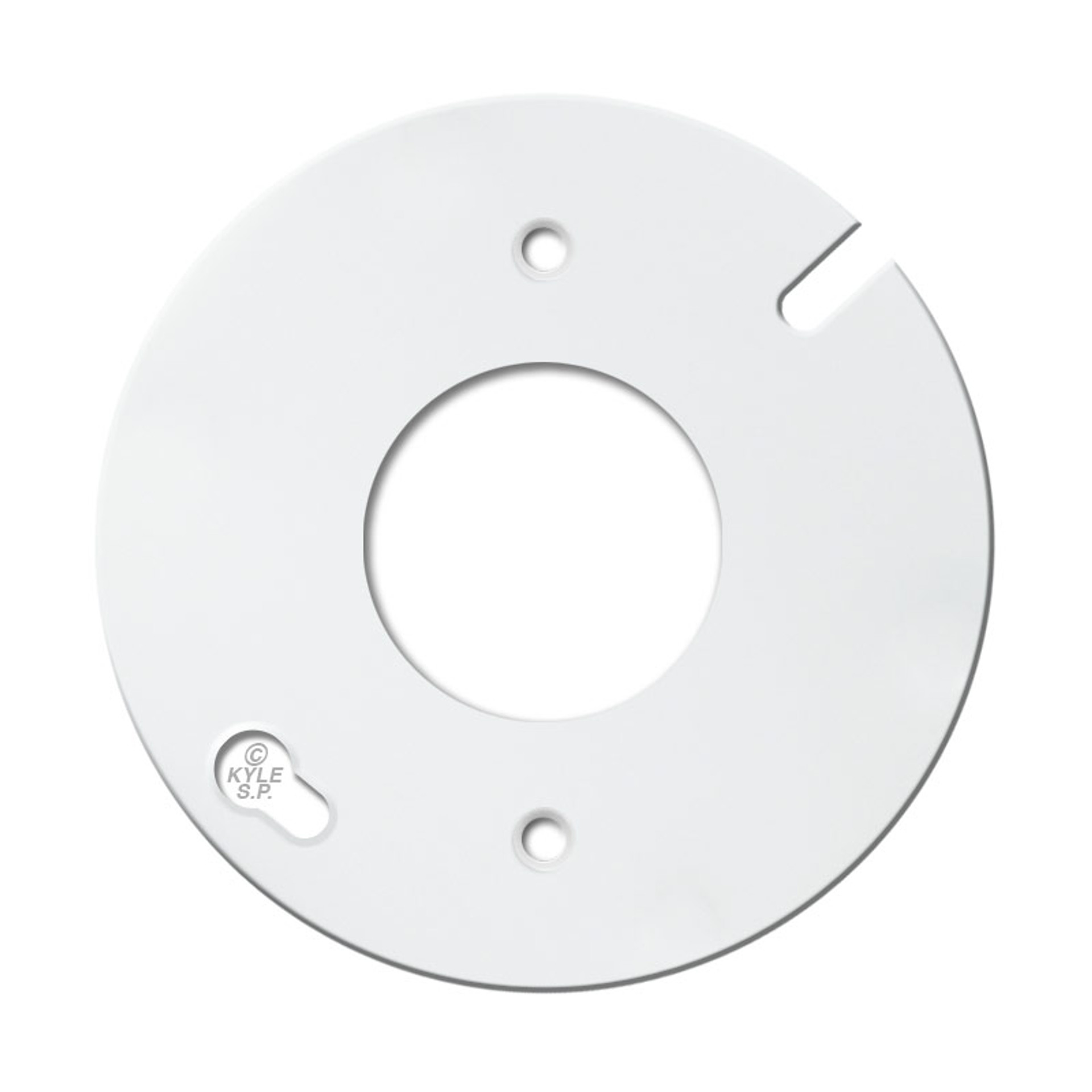 White 35 Round Single Outlet Cover Plate Kyle Switch Plates