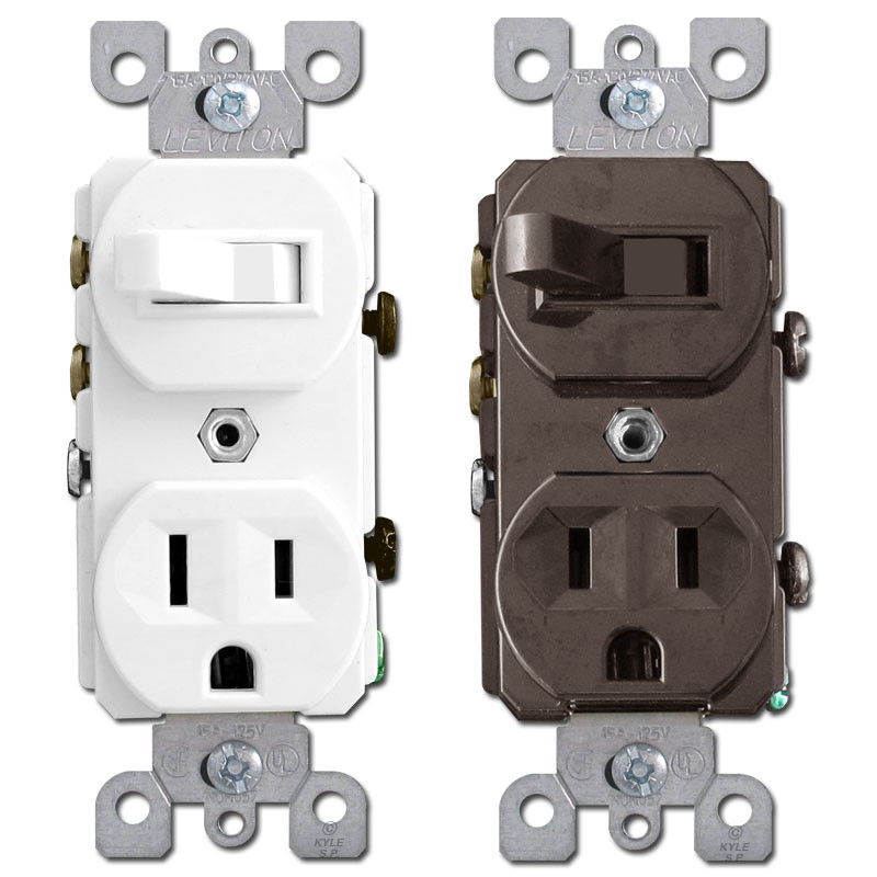 Decora Rocker Switch & 15A Outlet Combo Devices Leviton 5625