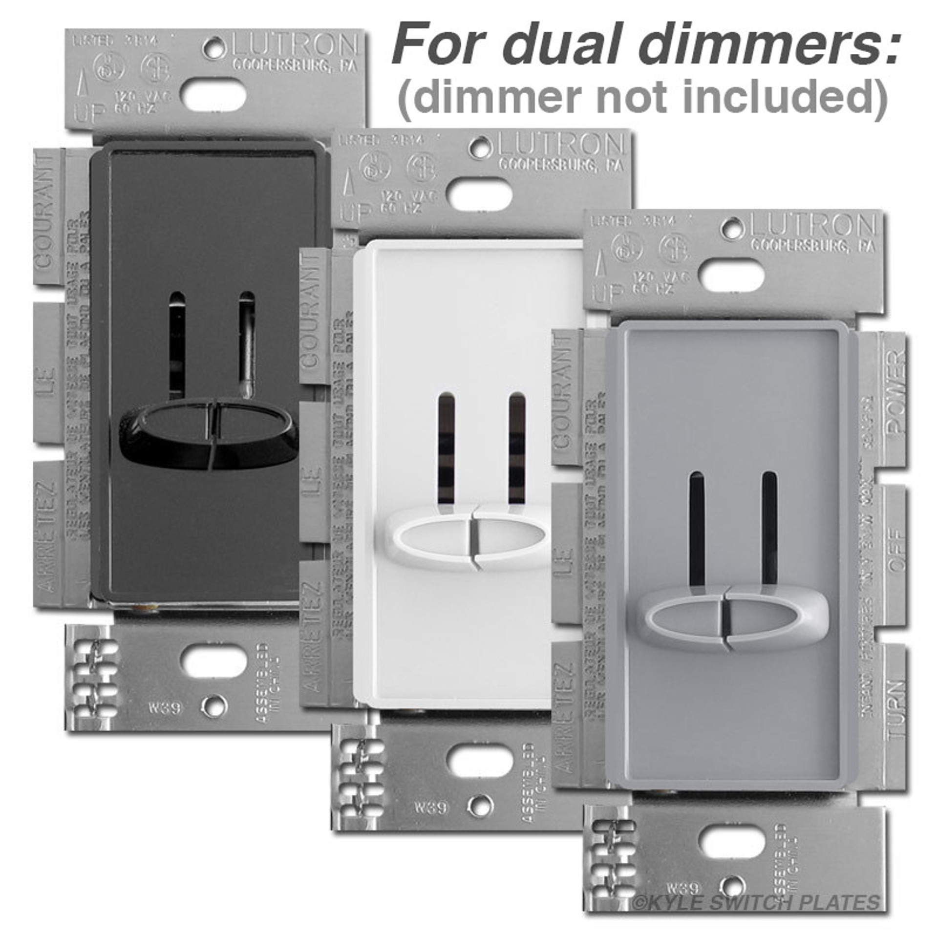 Lutron Skylark Split Dimmer Or Fan Control Knob Replacement   Split Replacement Knobs For Dual Dimmers  53666.1490633984 