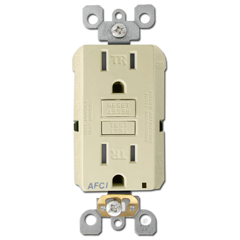 AFCI Outlets 15A Tamper Resistant Leviton Decora AFTR1