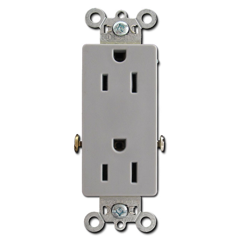Gray Electrical Outlets for Grey Receptacle Cover Plates