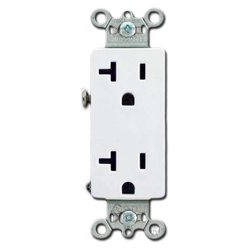 Black 20A Decora Outlet Receptacles Spec Grade