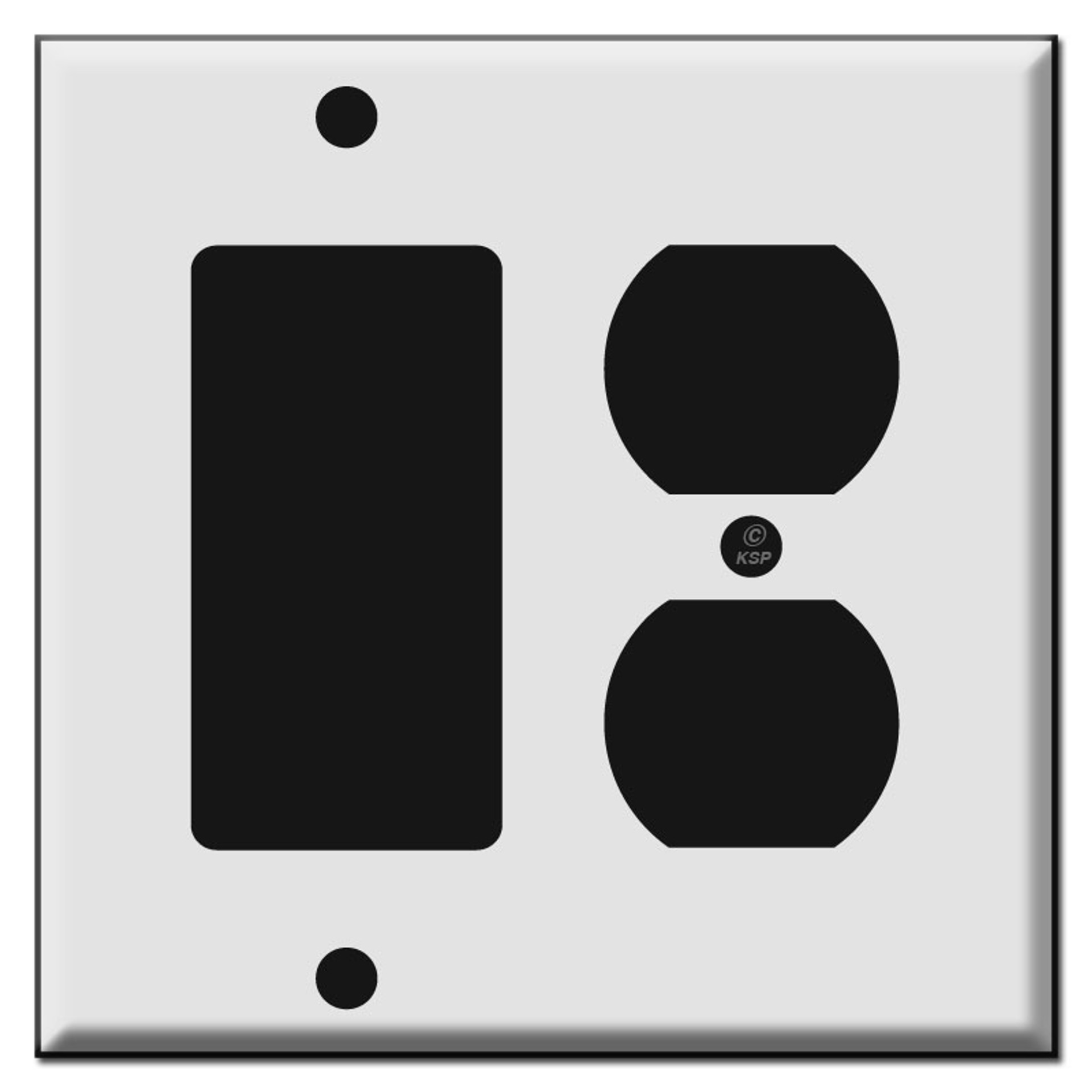 Stacked Toggle Switch + GFCI Outlet Covers Kyle Switch Plates